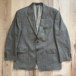 Lauren Ralph Lauren 43R Wool Suit Jacket Blazer Multicolored Houndstooth Pattern